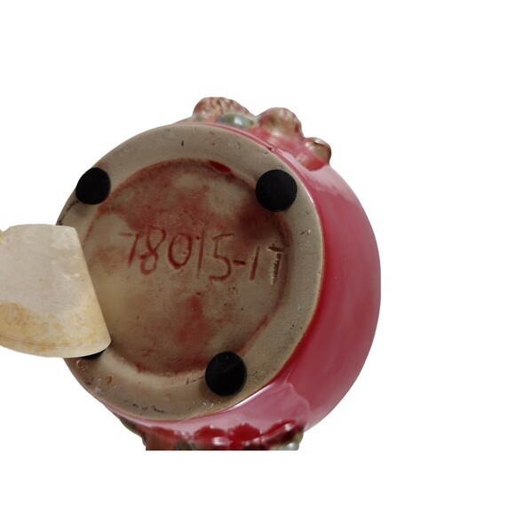 VTG Glazed Christmas Basket Pottery Trinket Candy Dish Stoneware Holiday Signed - Picture 6 of 9